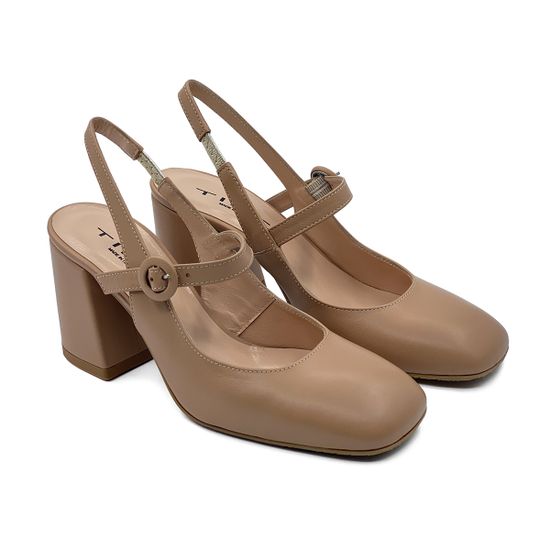 Туфли летние Tiffi кожаные бежевые NUDE - фото 7, T07/70A TI NUDE