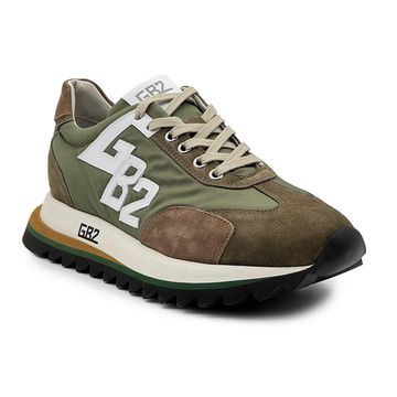 Кроссовки BUTTERI зеленые кожа/замша - фото 2, 48525-B BUT VERDE