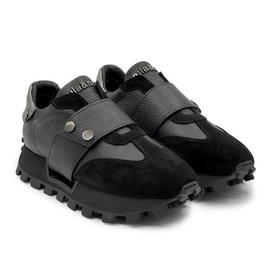 Кроссовки NILA&amp;NILA черные замша/кожа демисезонные - фото 9, NO9014 NIL NERO