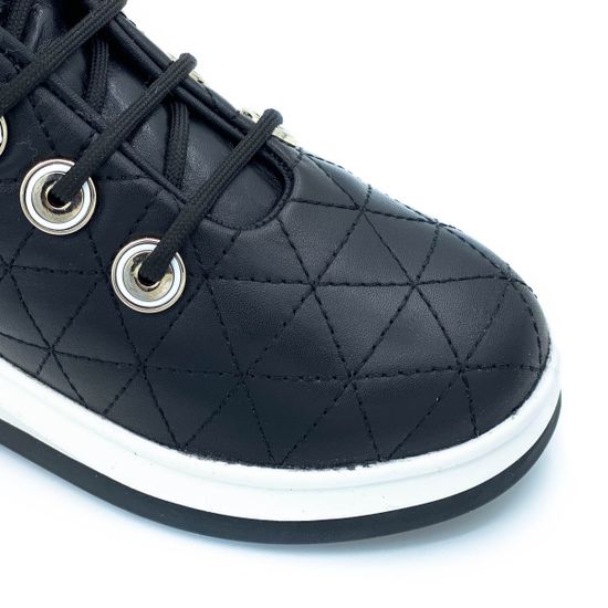 Кроссовки Marcelo Lopez черные кожаные МЕХ - фото 6, ER15921 ML NERO