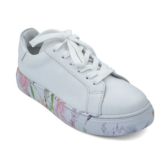 Кеды TUFFONI белые кожаные с цветной подошвой - фото 2, 5323010LL TUF