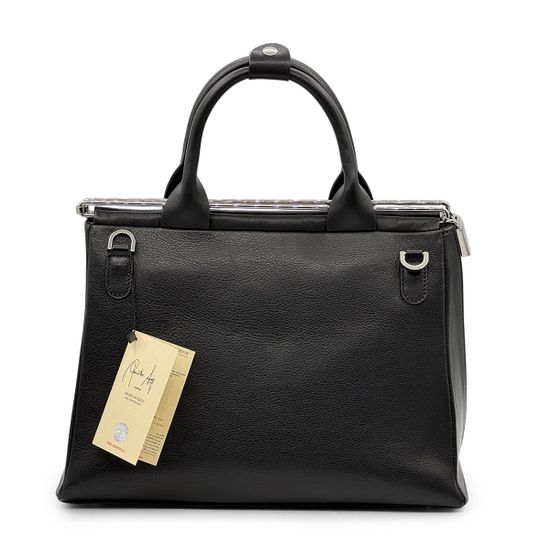 Саквояж Renato Angi черный кожаный - фото 3, 2600981 RA