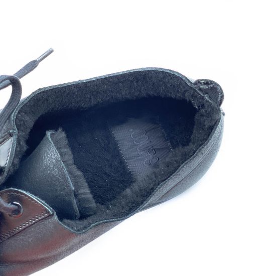 Кеды Coupe черные кожаные Мех - фото 4, 