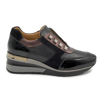 Сникеры Donna Soft черные/коричневые замша/наплак демисезонные - фото 1, DS1617 DS MORO