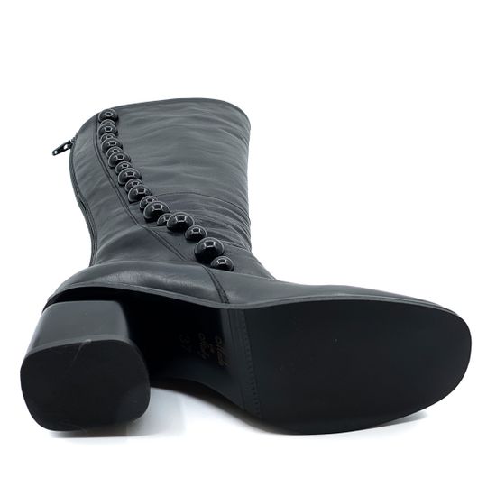 Сапоги Mimmu черные кожаные демисезонные - фото 7, FKBATY7 MIM