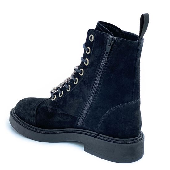 Ботинки Mimmu черные замшевые демисезонные - фото 3, E112E5 MIM NERO