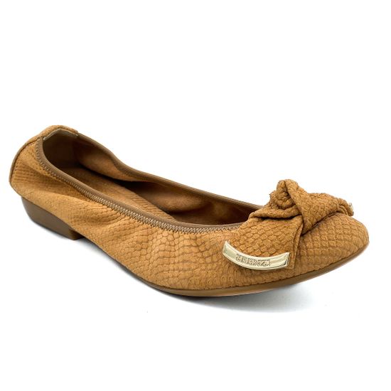 Балетки Renzi натуральная кожа питон бежевые - фото 2, 