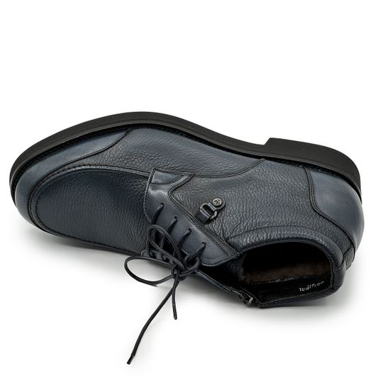 Ботинки Mario Bruni синие кожаные на меху - фото 5, 14859 MB BLU