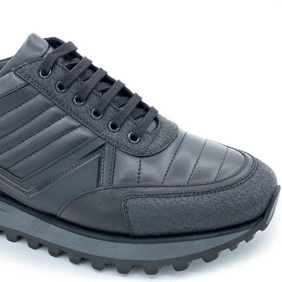 Кроссовки Giampieronicola черные кожаные демисезонные - фото 6, 