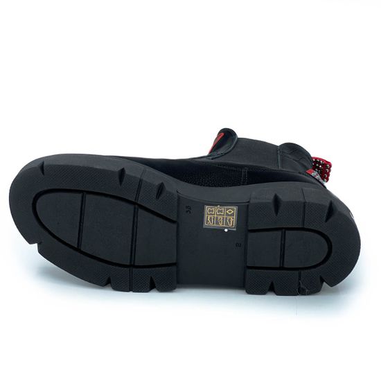 Ботинки Lab Milano черные кожаные Байка - фото 4, 