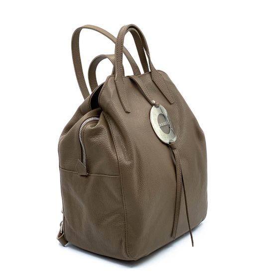 Рюкзак Di Gregorio бежевый кожаный - фото 2, 