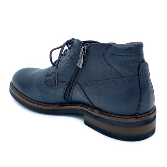 Ботинки Mario Bruni синие кожаные МЕХ - фото 3, 13950 MB BLI