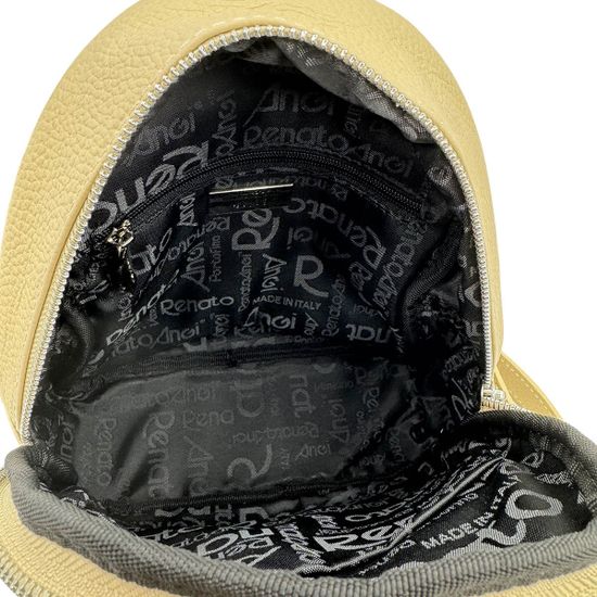 Сумка-рюкзак Renato Angi бежевая кожаная - фото 5, 3360501 RA BEIGE