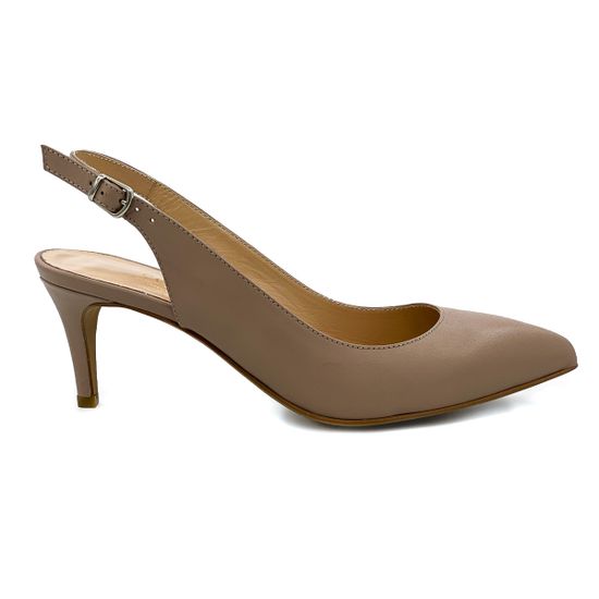 Туфли женские Cover с открытой пяткой кожа бежевые - фото 1, 18014 COV