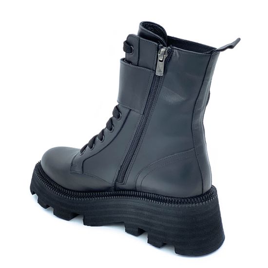 Ботинки Tuffoni черные кожаные Байка - фото 3, 