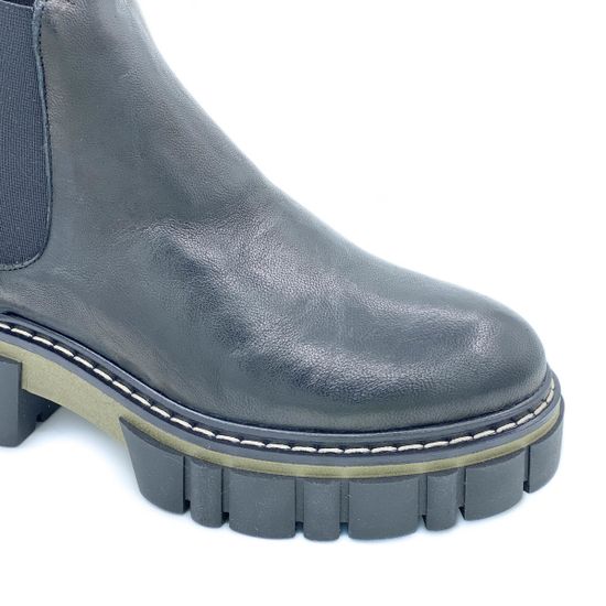 Ботинки Mimmu черные кожаные Байка - фото 6, E502E1 MIM PARKER