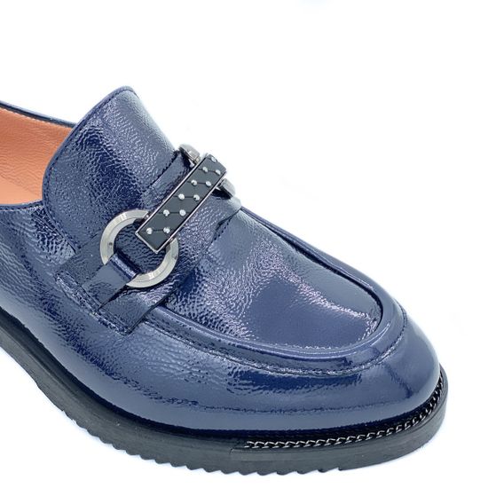 Лоферы Donna Soft синие лаковые демисезонные - фото 6, 