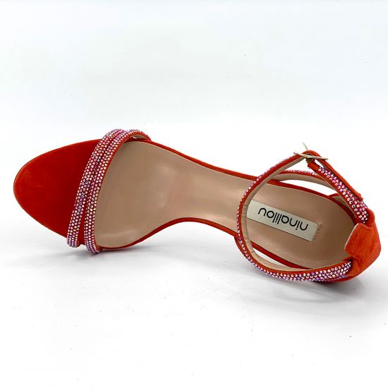 Босоножки Nina Lilou замшевые красные - фото 5, 