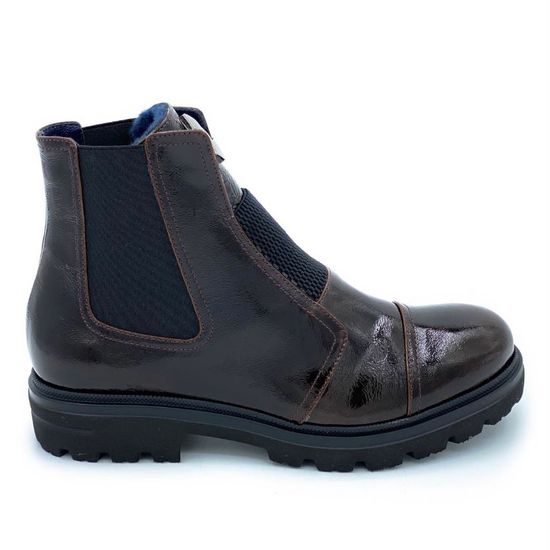 Ботинки Donna Soft коричневые наплак МЕХ - фото 1, 