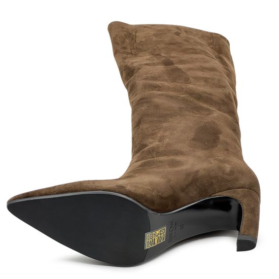 Сапоги TUFFONI коричневые замшевые на байке - фото 4, 1025025VB TUF MORO