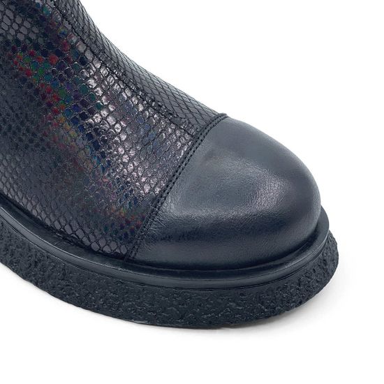 Ботинки Tuffoni черные кожаные &quot;питон&quot; на меху - фото 4, 6923015LF TUF NERO