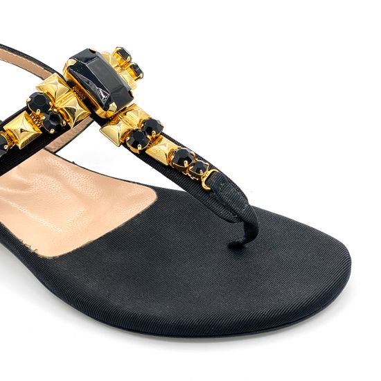 Босоножки Tiffi черные текстильные - фото 6, 