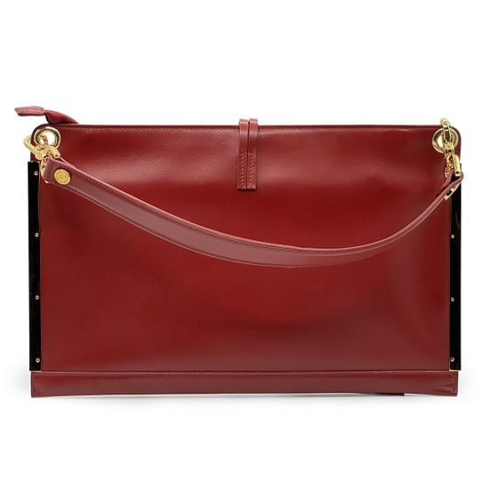 Сумка-папка Valentino Orlandi бордовая кожаная - фото 3, 7434 VO BORDO