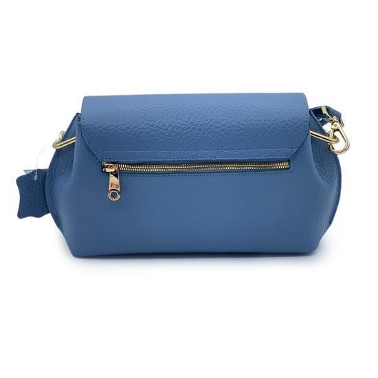 Сумка Di Gregorio голубая кожаная - фото 3, 