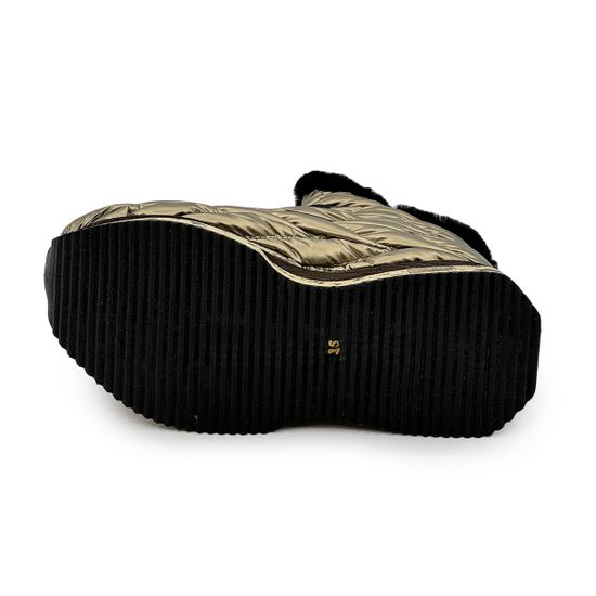 Кроссовки NILA&amp;NILA золотого цвета кожаные на меху - фото 4, NO6465M NIL ORO