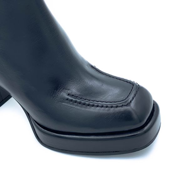 Ботильоны Mot Cle черные кожаные демисезонные - фото 6, 