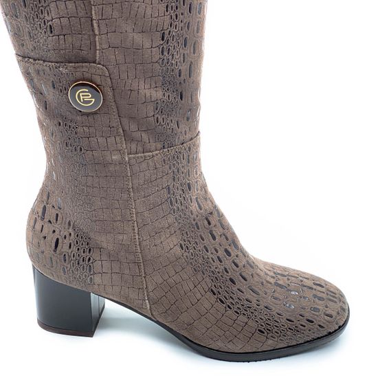 Сапоги Giorgio Piergentili серые замшевые МЕХ - фото 4, 9734 GP