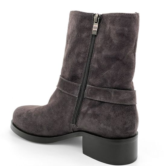 Ботинки Cover серые замшевые МЕХ - фото 3, 63696-2 COV