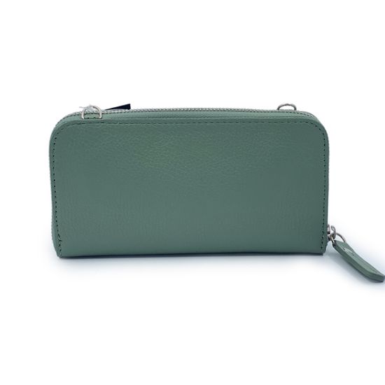 Сумка мини кросс-боди Di Gregorio зеленая кожаная - фото 3, 8722 DG MENTA