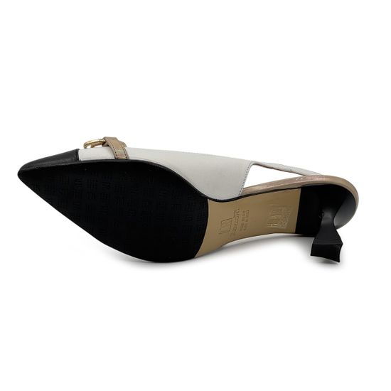 Туфли &quot;шанель&quot; Ilasio Renzoni бело-черные кожаные - фото 4, 8009 IR