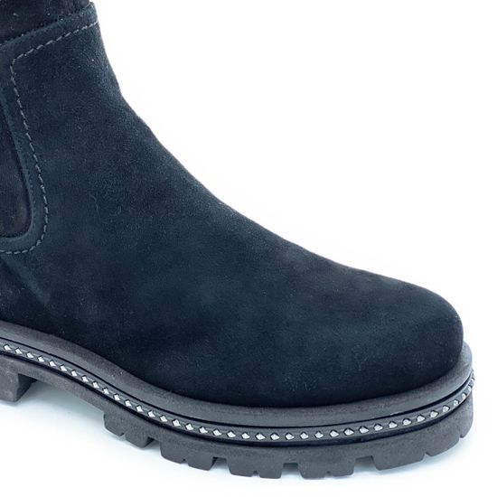 Полусапоги Mara черные замшевые МЕХ - фото 5, 