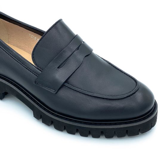 Лоферы Cover черные кожаные - фото 6, 