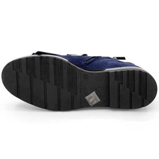 Ботинки Loretta Pettinari синие замшевые МЕХ - фото 4, 5403M-8034 LP