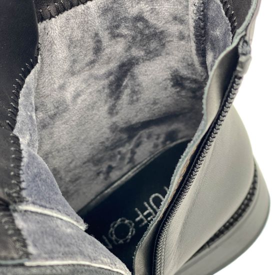 Ботинки Tuffoni черные кожаные Байка - фото 7, 