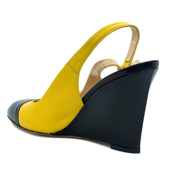 Босоножки Giorgio Piergentili черно-желтые - фото 3, 