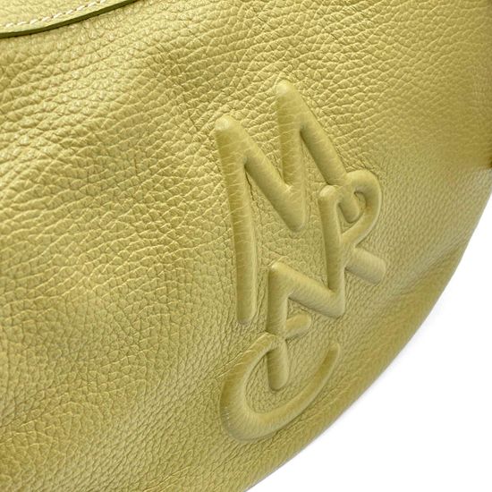 Сумочка-банан Marina Creazioni зеленая кожаная - фото 4, 