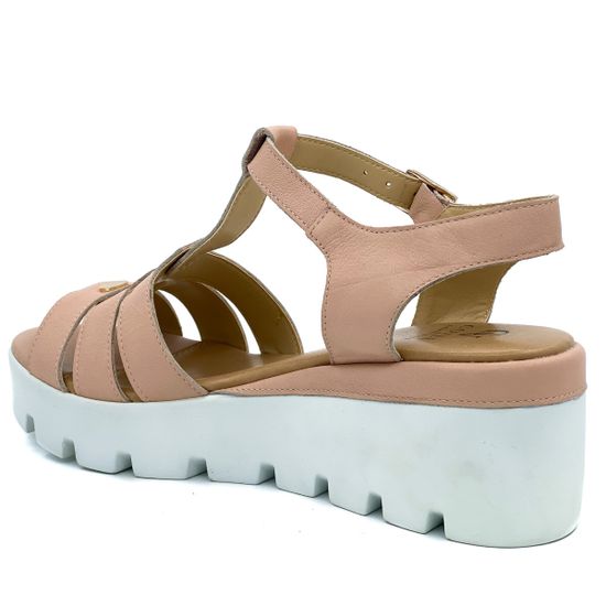 Босоножки Cover кожаные пудра - фото 3, 