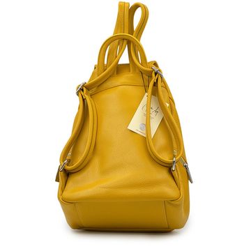 Рюкзак Renato Angi желтый кожаный - фото 2, 2652001 RA GIALLO