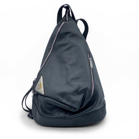 Сумка-рюкзак Renato Angi черная кожаная - фото 1, 