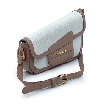 2186 DСумка Di Gregorio кожаная белая/розовая - фото 2, 2186 DG BIANCO CIPRIA