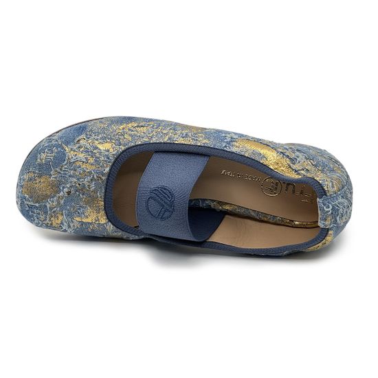 Туфли FRUIT синие с позолотой кожа/текстиль - фото 5, 9144 FR DENIM
