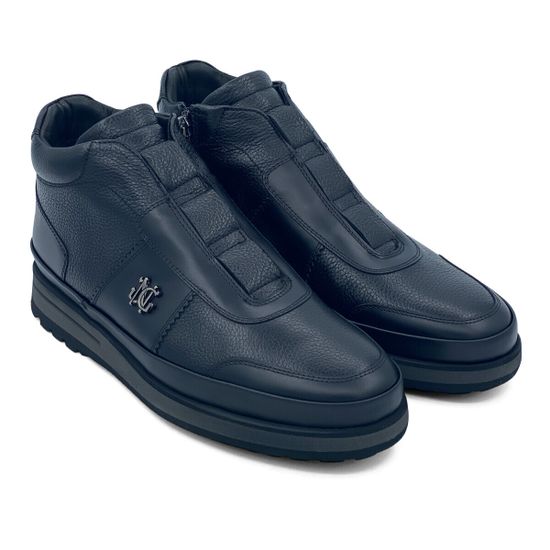 Ботинки Giampieronicola черные кожаные на шерсти - фото 8, 