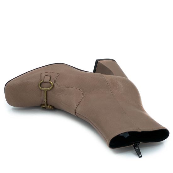 Ботильоны Jeannot бежевые кожаные демисезонные - фото 4, 84141 JN