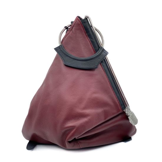 Рюкзак Renato Angi бордовый кожаный - фото 1, 