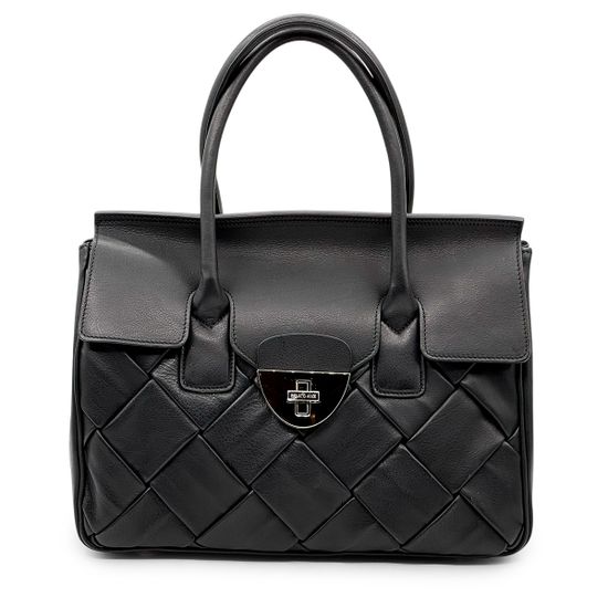 Сумка-саквояж Renato Angi черная кожаная - фото 1, 3401481 RA NERO