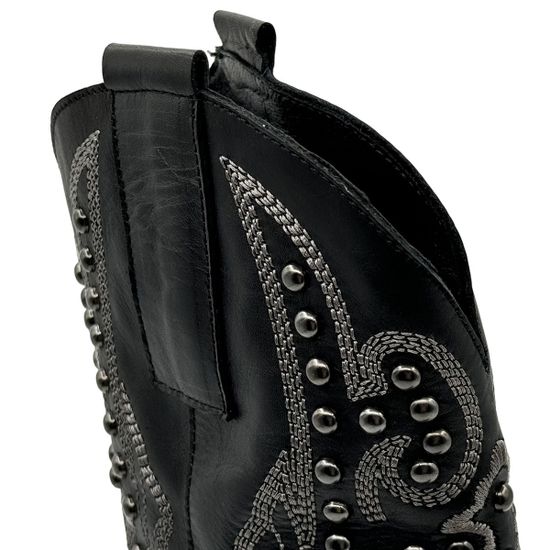 Сапоги казаки MIMMU черные кожаные демисезонные - фото 6, M690M37 MIM